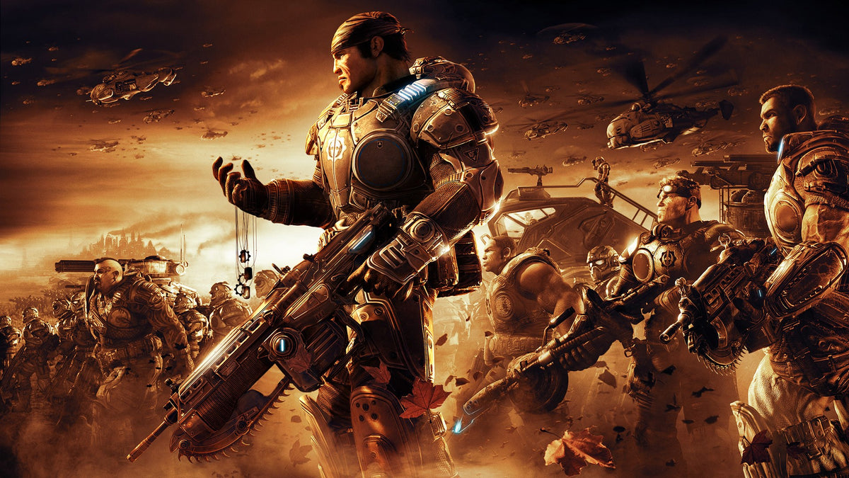 Marcus Fenix et l'armée COG dans Gears of War 2 sur Xbox 360