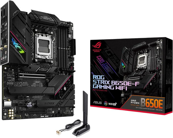 ASUS ROG STRIX B650E-F Gaming WiFi ATX - (AM5) — compatible avec AMD Ryzen 7 9800X3D