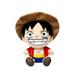 Peluche One Piece - Luffy Tenue Rouge et Bleue - 25cm
