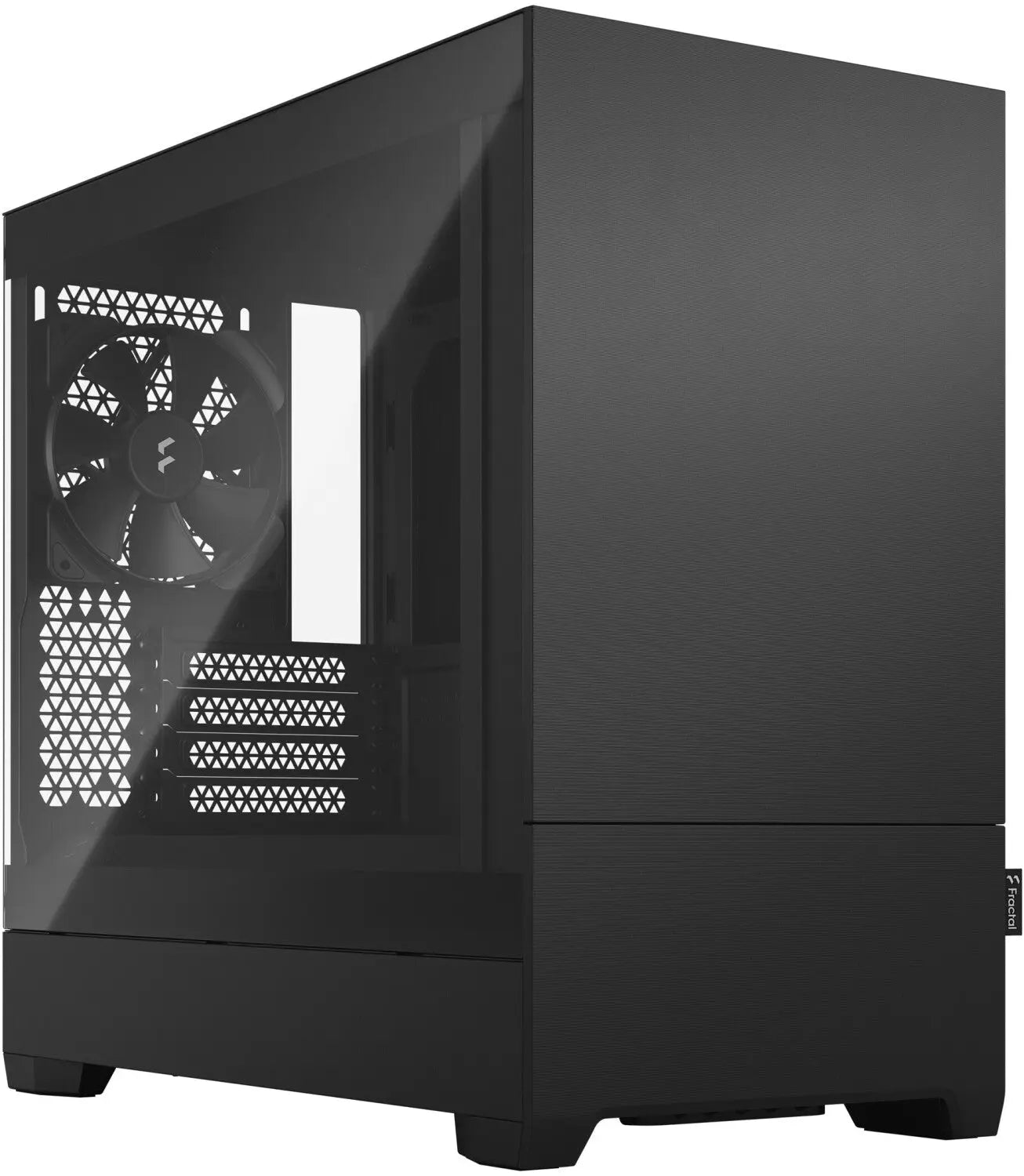 Fractal Design Pop Mini Silent Black TG Clear Tint, boîtier PC noir verre mat design angulaire minimaliste