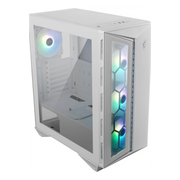 Boîtier PC Gamer MSI 110R Blanc avec panneau latéral transparent et mesh hexagonal RGB