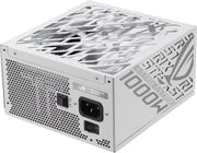 Alimentation ASUS ROG Strix 1000W Platinum blanc en argent avec grille mesh et design angulaire