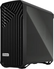 Boîtier PC Fractal Design Torrent noir TG Dark Tint, face avant angulaire nervurée