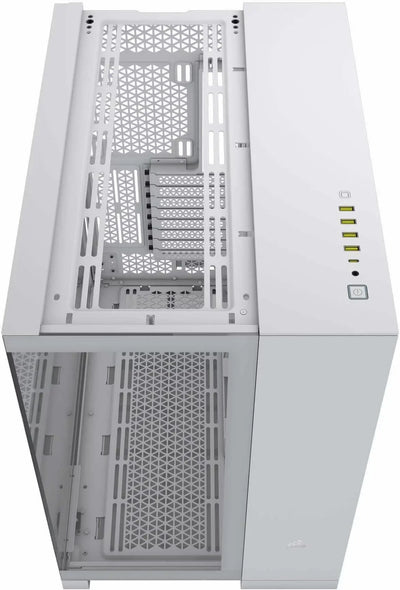 Corsair 6500X Blanc : boîtier PC blanc plastique à panneau mesh et ports USB intégrés