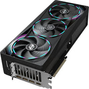 Carte graphique Gigabyte GeForce RTX 5080 AORUS MASTER noire triple-ventilateur RGB design angulaire