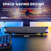 Barre de son gaming Trust G620 noire avec LED violettes et branding Gaming Xtrust