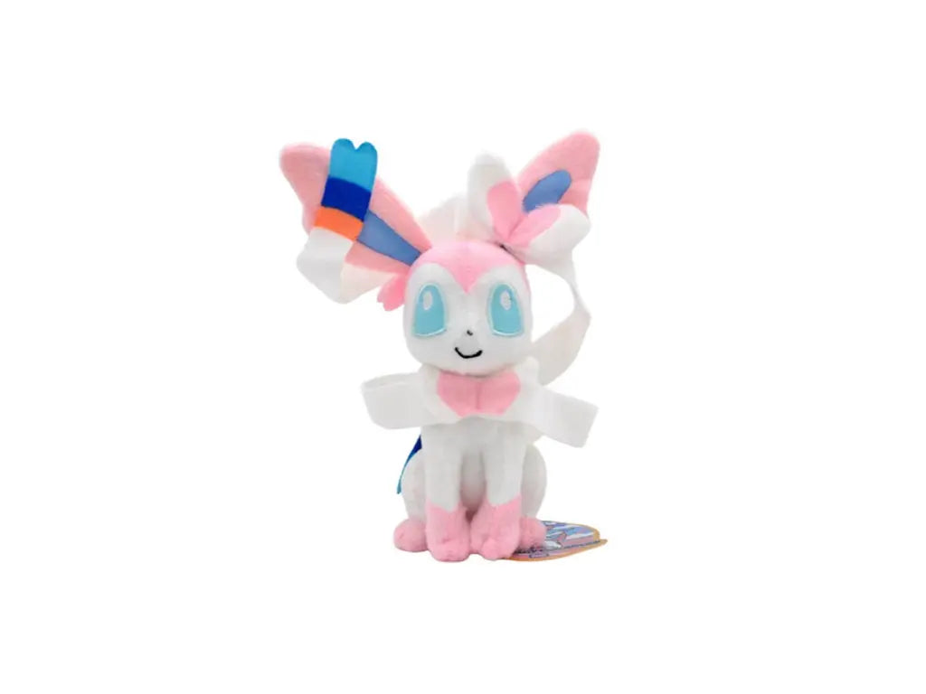 Peluche Pokémon Nymphali Sylveon rose blanc coton doux 20 cm