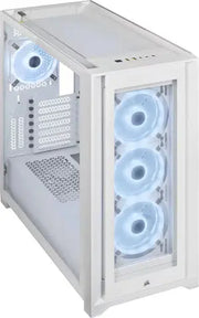 Corsair iCue 5000X RGB QL Edition Blanc avec 3 ventilateurs LED bleus