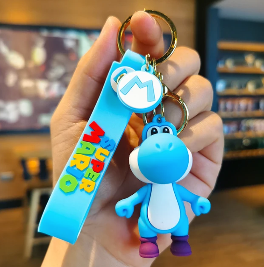 Porte-Clés Mario - Yoshi Bleu image 0