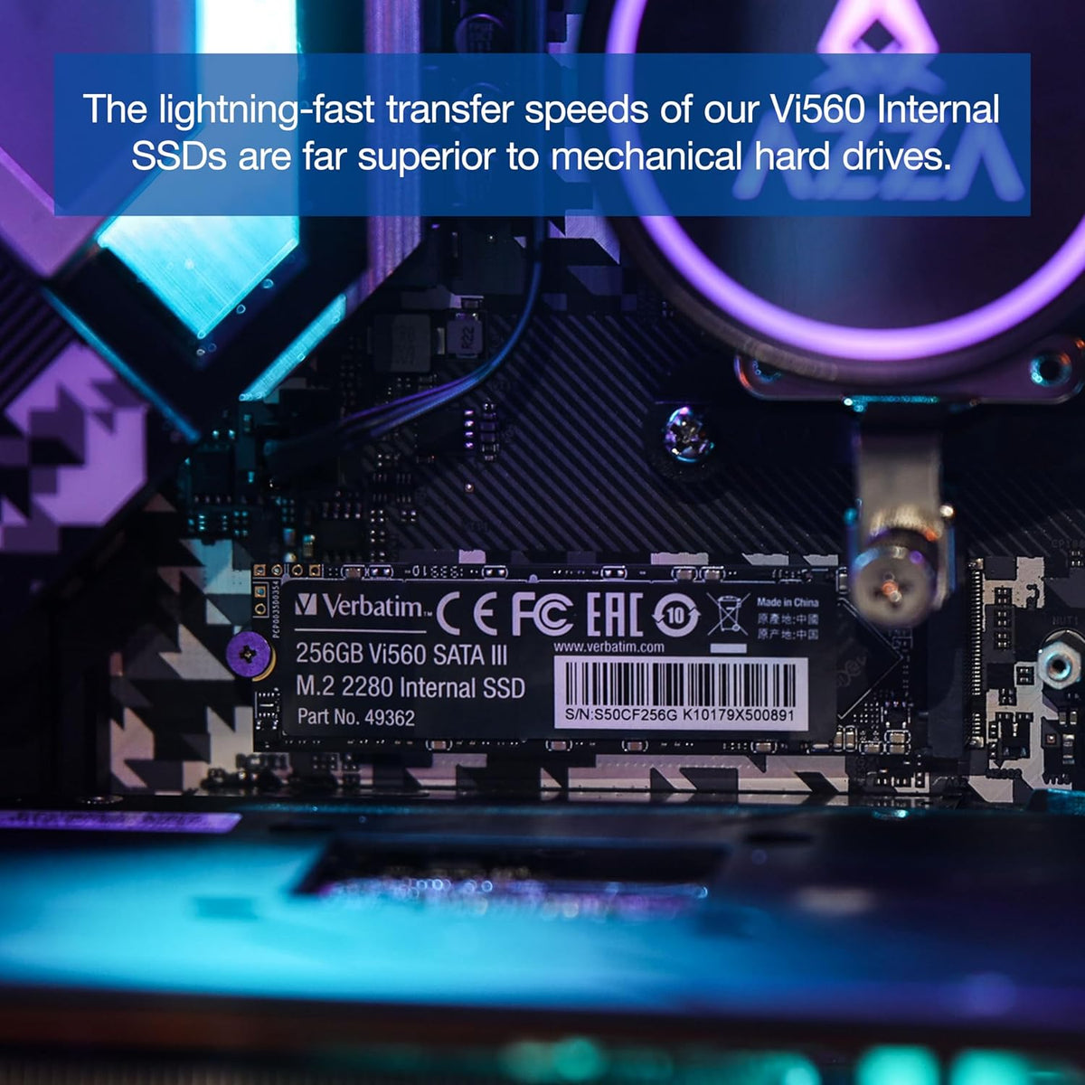 Disque SSD Verbatim Vi560 S3 256Go - S-ATA M.2  2280M/B s image 2