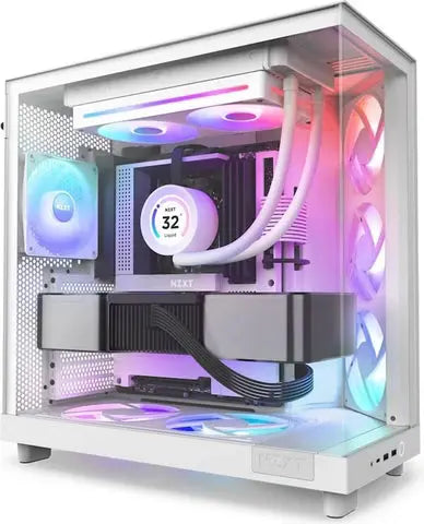 NZXT F240 RGB Core Blanc : boîtier PC blanc watercooling RGB moderne