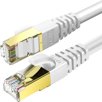 Cable RJ45 30m Blanc - Catégorie 8