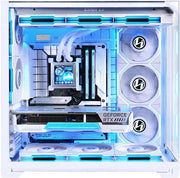 Lian Li O11 Vision Compact Blanc avec boîtier blanc, LED bleues, RTX et ventilateurs Lian Li