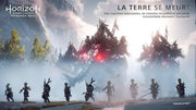 Bêtes mécaniques massives rouges et noires à cœurs cramoisis dans Horizon Forbidden West PS5