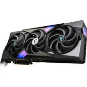 Carte graphique MSI GeForce RTX 5080 GAMING TRIO OC BLACK avec trois ventilateurs et éclairage RGB