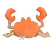 Peluche Pokémon Krabby orange coton doux 15 cm, pattes et pinces tan