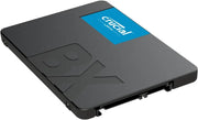 Disque SSD Crucial BX500 2.5 pouces 2 To noir avec étiquette bleue - Stockage