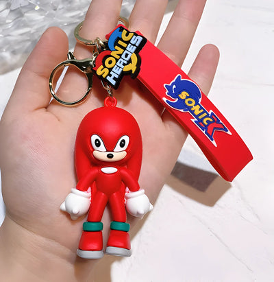 Porte-clés Knuckles Sonic Heroes avec gants blancs et charmes