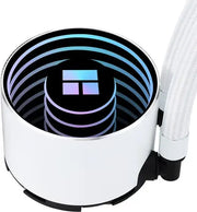 Radiateur blanc Thermalright Frozen Notte 360 WHITE ARGB avec ventilateur ARGB bleu-violet Windows