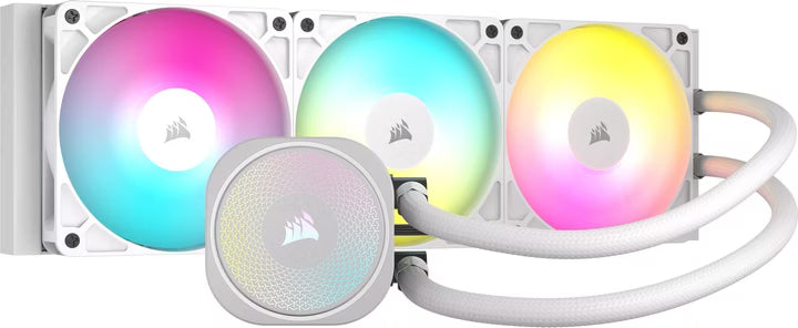 CORSAIR iCUE Link H150i RGB Liquid CPU Cooler - 360mm AIO - Blanc image 0