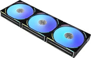 Lot de 3 Lian Li Uni Fan AL120 V2 RGB 12cm noir avec LED bleues