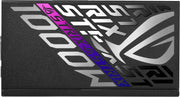 Alimentation ASUS ROG Strix 1000W Platinum noire rectangulaire avec branding ROG Strix argent et violet