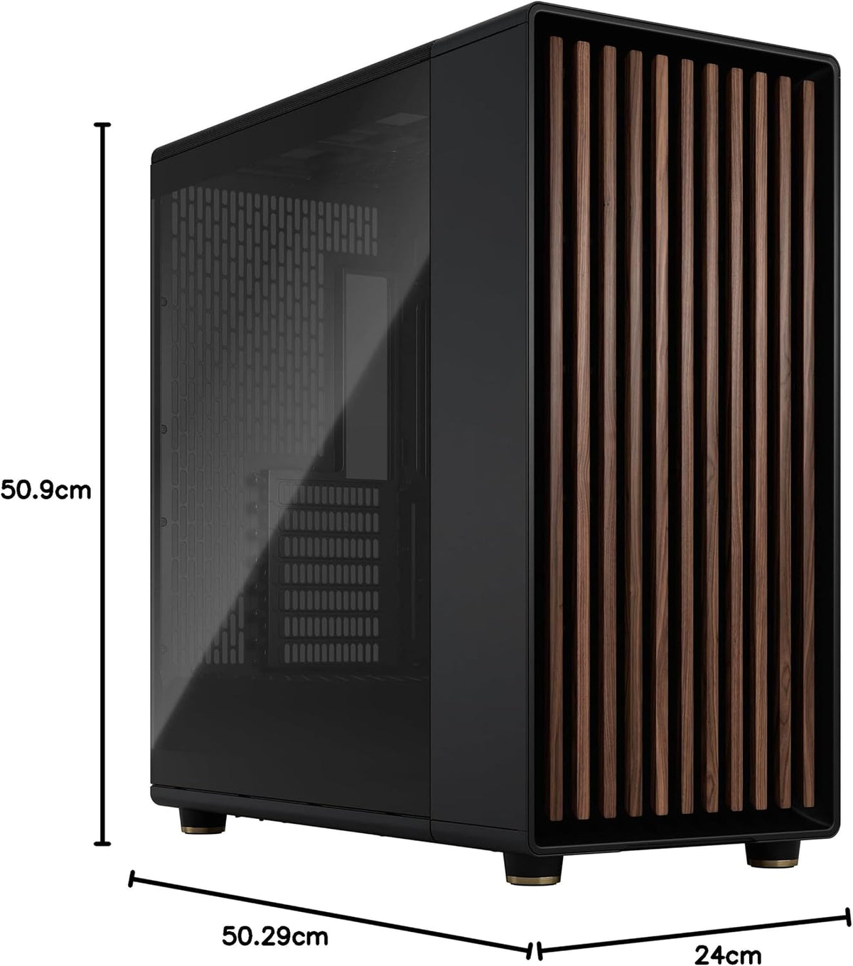 Fractal Design North XL - RC Chalk Black TG Clear image 5