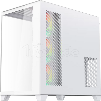 Boîtier PC 1stPlayer MV8-TP RGB Blanc - Moyen Tour ATX