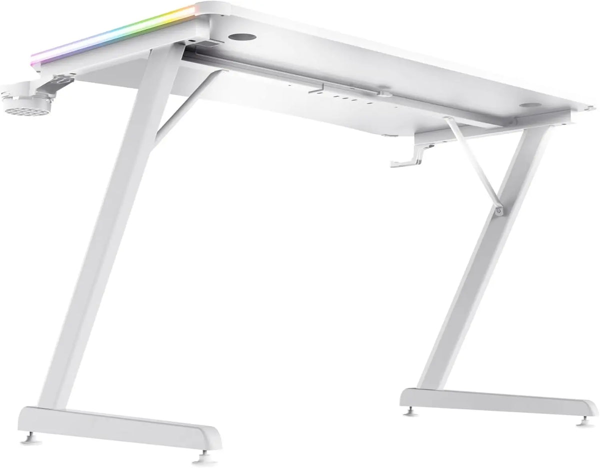 bureau Gamer Trust GXT 709W Luminus Blanc
