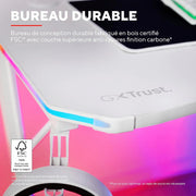 bureau Gamer Trust GXT 709W Luminus Blanc
