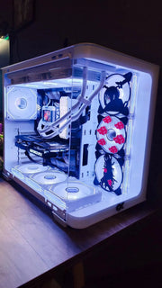 Grille ventilateur Naruto 120mm/140mm Itachi Uchiha, boîtier PC blanc transparent LED bleu anime