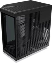 HYTE Y70 Touch Infinite Pitch Black, boîtier PC noir angulaire avec panneaux géométriques ajourés et vitre latérale transparente