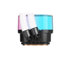 Refroidisseur CPU liquide CORSAIR iCUE Link H100i 240 RGB Blanc avec pompe noire et bleue RGB