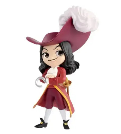 Figurine chibi Capitaine Crochet Disney Villains, chapeau et manteau bordeaux