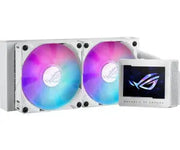 ASUS ROG Ryugin III 240 ARGB Blanc : AIO 240 mm blanche avec ventilateurs RGB et écran compact