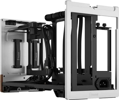 Boîtier PC Fractal Design Terra Silver blanc à motif fractal, composants noirs et gestion câbles