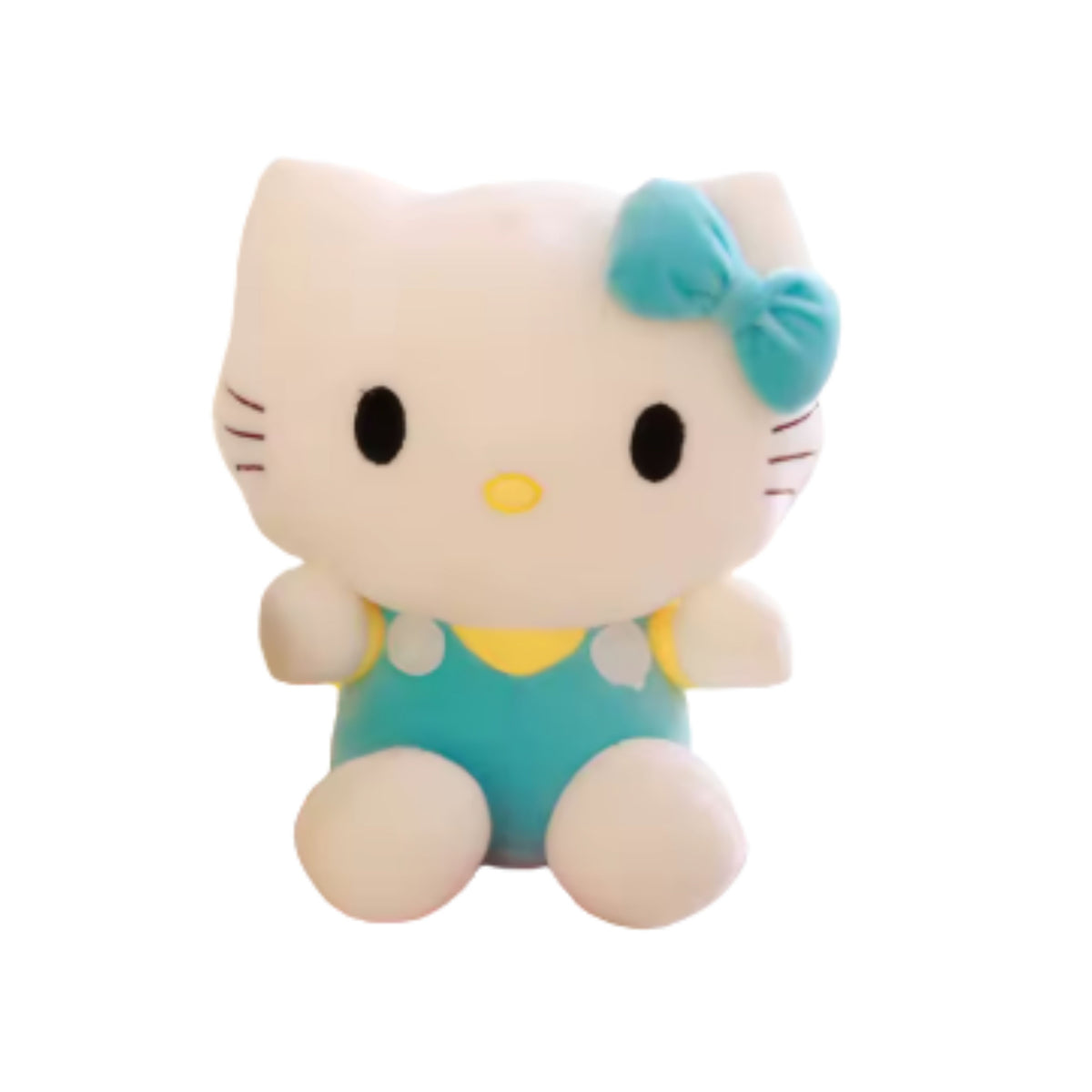 Peluche Hello Kitty – Salopette Bleue & Nœud Bleu – Coton Doux – 20 cm image 0