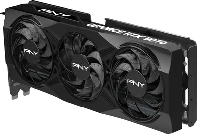 Carte graphique PNY GeForce RTX 5070 12GB OC noire à trois ventilateurs