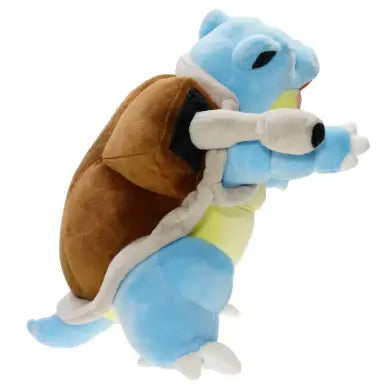 Peluche Pokémon Tortank bleu marron 40 cm, dos texturé coquille douce coton