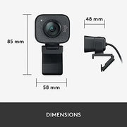 Webcam Logitech StreamCam noire 1080p 60 FPS design carré mat compact