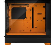 Fractal Design Pop Air RGB Orange Core TG Clear Tint vue latérale noire et orange