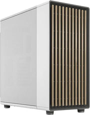 Cohab Fractal Design North XL blanc chalk vue panneau latéral ajouré bois