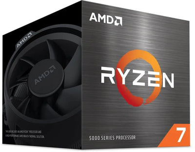 Boîtier processeur AMD Ryzen 7 5700 AM4 8 cœurs 3.7 GHz noir métal brossé orange