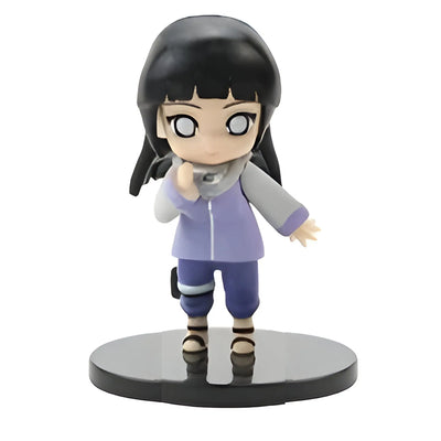Figurine chibi Naruto Hinata Hyuga taille S, cheveux noirs et veste lavande