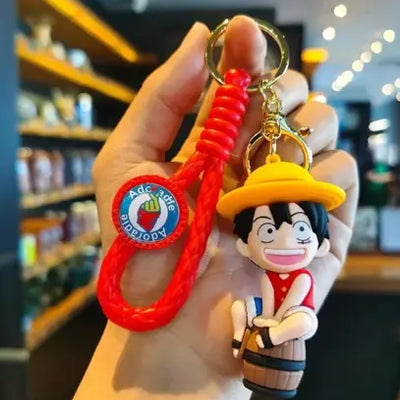 Porte clés One Piece - Luffy sur un tonneau