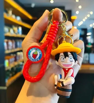 Porte clés One Piece - Luffy sur un tonneau