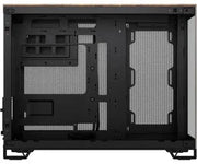 Coque PC Corsair 2500X NOIR/BOIS noire métal maillé et fixations internes