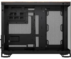 Coque PC Corsair 2500X NOIR/BOIS noire métal maillé et fixations internes