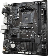 Carte mère Gigabyte A520M S2H AM4 noire au design angulaire et accents argentés