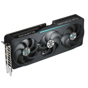 Carte graphique Gigabyte GeForce RTX 5070 Ti EAGLE OC SFF 16G noire à trois ventilateurs et éclairage turquoise
